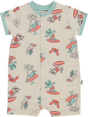 Civil Baby Surf Baskılı 6-18 Ay Tulum - Bej