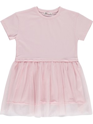 Civil Girls Tüllü 6-9 Yaş Elbise - Pudra