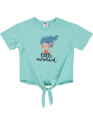 Civil Baby Little Mermaid Baskılı Bağlamalı 6-18 Ay Tişört - Yeşil