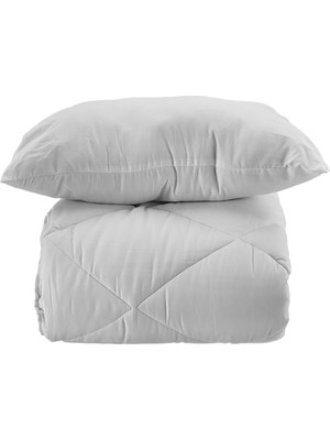 Karaca Home Microfiber Tek Kişilik Yorgan ve Yastık 50x70 cm Hafif ve Yumuşak Konfor