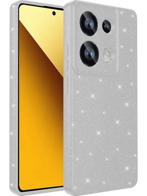 Ahlttiba Redmi Note 13 Pro 4g Kılıf Kamera Korumalı Simli Lüks Cep Telefonu Için Uyumlu Kapak Koton Kapak