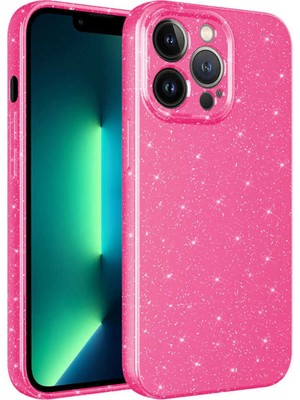 Ahlttiba Apple iPhone 13 Pro Max Kılıf Kamera Korumalı Simli Lüks Cep Telefonu Için Uyumlu Kapak Koton Kapak