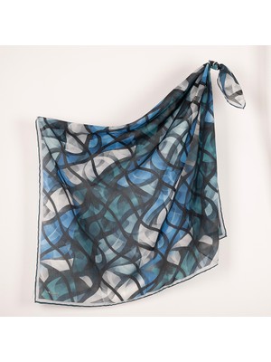 Piramit Naturel Eşarp | Çizgilerin Dansı