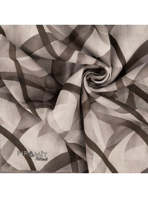 Piramit Naturel Eşarp | Çizgilerin Dansı