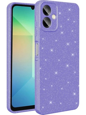 Ummeslem Samsung Galaxy A07 Cep Telefonu Için Uyumlu Kılıf Kamera Korumalı Simli Lüks Koton Kapak
