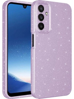 Samsung Galaxy A15 Kılıf Kamera Korumalı Simli Lüks Cep Telefonu Için Uyumlu Kapak Koton Kapak