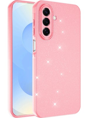 Ahlttiba Samsung Galaxy A17 Cep Telefonu Için Uyumlu Kılıf Kamera Korumalı Simli Lüks Koton Kapak