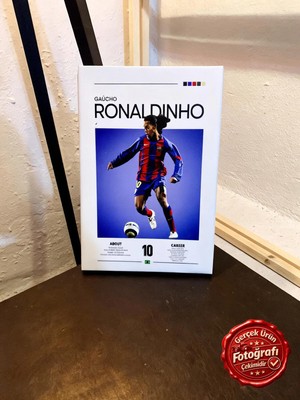 Kanvaspera Ronaldinho Afiş - Kanvas Tablo - Brezilyalı Futbol Ustası Duvar Dekorasyonu