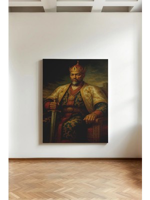 Kanvaspera Emir Timur (Tamerlane) Portesi - Kanvas Tablo – Türk Tarihi Önderi Duvar Dekorasyonu