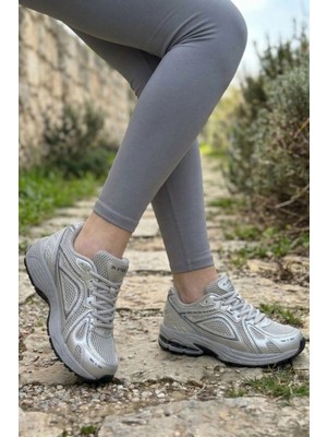 In Step Glow Retro Unisex Antrenman ve Yürüyüş Ayakkabısı - Silver