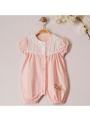 Carmin Baby Tavşan Nakışlı Kız Bebek Tulum