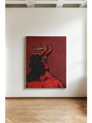 Kanvaspera Hellboy - Kanvas Tablo - Dark Horse Comics, Güncel Çizim, Çizgi Roman Figürü, Dekoratif Tuval Tablo
