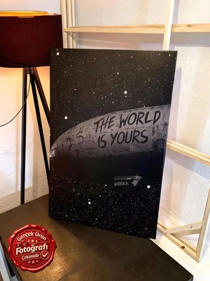 Kanvaspera The World Is Yours - Kanvas Tablo - Scarface, Nostaljik Tasarım, Klasik Afiş, Pop Art Eseri