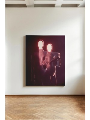 Kanvaspera Bağlantılı Ruhlar - Kanvas Tablo - Romantik, Çağdaş, Dijital Sanat ve Abstrakt Duvar Dekoru