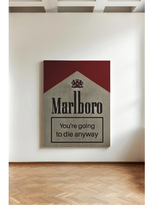 Kanvaspera Marlboro Hicvi - Kanvas Tablo - Sade, Eleştirel Pop Art ve Duvar Dekorasyonu