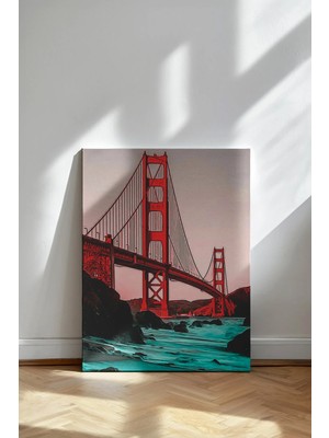 Kanvaspera Golden Gate Köprüsü San Francisco - Kanvas Tablo