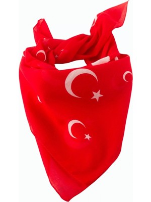 Marsilyan Ay Yıldız Desenli Bandana 50*50