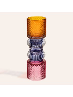 Zsa Zsa Zsu Nanjıng Cam Dekoratif Obje 7X7X23 cm Renkli