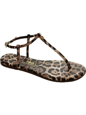 Tkees Kadın Leopar Parmak Arası Sandalet