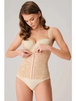 Pileli Store Pilelistore Toparlayıcı Bel Inceltici Dikişli Büyük Beden Kancalı Geniş Askı Sıkı Yelek Korse