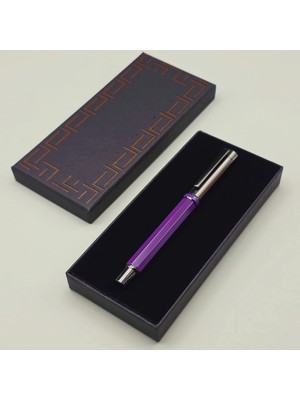 Pileli Store Pilelistore Kutulu Mor Metal Roller Kalem