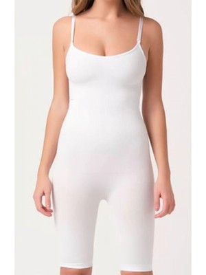 Pileli Store Pilelistore Beyaz Kadın Paçalı Boy Dikişsiz Korse - 750
