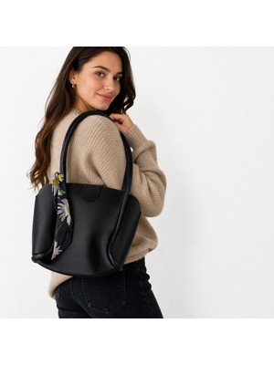 Parmedix Kadın Omuz Çantası Fular Detaylı Şık Günlük Kullanım Çanta