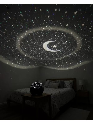 Pileli Store Fişli Yıldız Projektör Gece Lambası Müzikli
