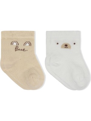 SHC4200 Penye Soket Çorap 2li 10142 Bej Ekru