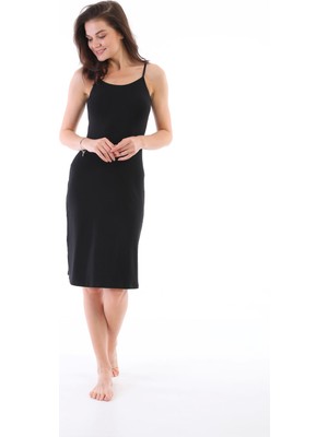 Pileli Store Freshness 3165  Kadın Modal Askılı Jüpon Kombinezon