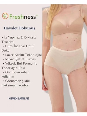 Pileli Store Pilelistore Freshness 0025 Lazer Kesim Tül Yüksek Bel Bato Korse