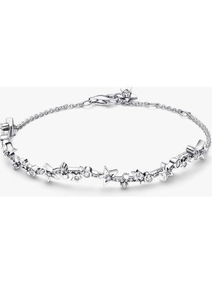 Pandora Yıldızlı Samanyolu Çizgisi Bileklik 925 Ayar Gümüş