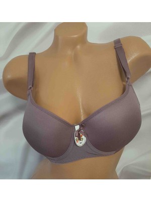Shine Elagance Gül Kurusu Dolgulu Balenli Düz Renk Kadın Sütyen Pamuk Polyester Elastan Içerir