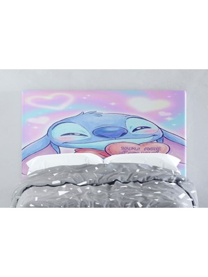 Stitch ve Kalp Baza Başlık Kılıfı M8