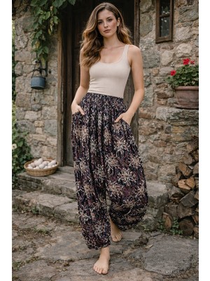 Hoaryage Turlu Viskon Penye Şalvar Pantolon , Paçası Manşetli Sosyete Şalvar %100 Pamuk 36-44 Beden