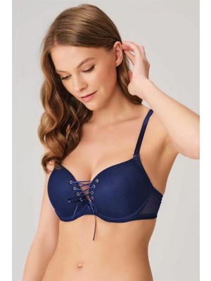 Pileli Store Pilelistore Balenli Destekli Dolgulu Askıları Çıkabilen Yaka Detaylı T-Shirt Sütyeni