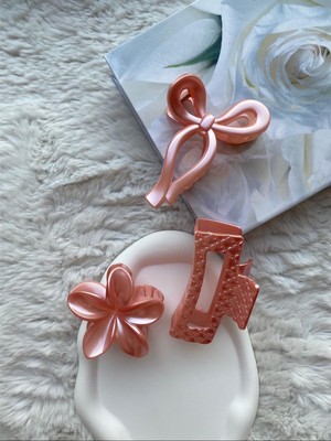 Morfi 3'lü Set Fiyonk,lotus,dikdörtgen Toka