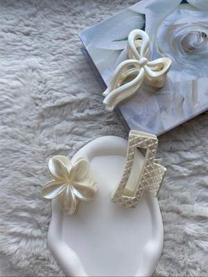 Morfi 3'lü Set Fiyonk,lotus,dikdörtgen Toka