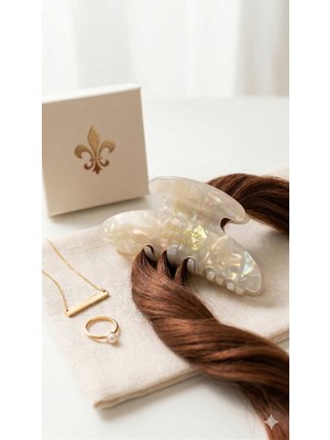 Lotus Luxury Asetat Kemik Toka Yüksek Kalite Ithal Ürün (9 Cm)
