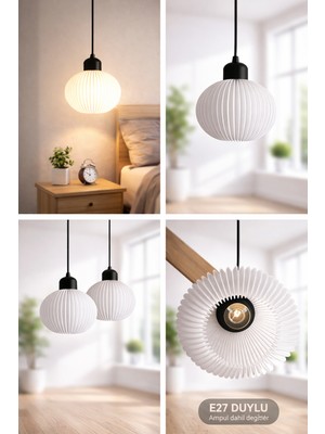 Yapı3D Modern Dekoratif Masa Lambası | Şık Gece Lambası | Sert Plastik Tasarım | LED Uyumlu | Minimal Tasarım |