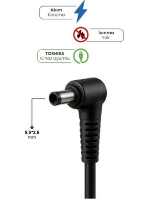 Ttt 19V 4.74A 5.5 * 2.5mm 90W Toshıba Için Laptop Adaptör