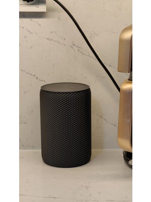 Nesli Dekor Modern Geometrik Dokulu Masaüstü Çöp Kutusu - 18 cm Siyah