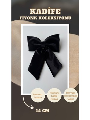 Joinkidz Kadife Büyük Boy Fiyonk Toka Kadın