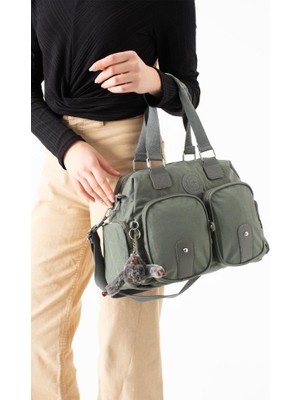 Baginn Klinkır Kadın Omuz Çantası Çok Cepli Hafif Su Itici Kumaş Çapraz Askılı Kol Çantası 32*26 cm