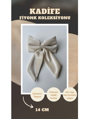 Joinkidz Kadife Büyük Boy Fiyonk Toka Kadın