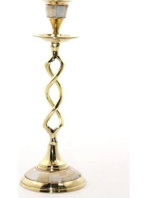 Uravas Store Tekli Pirinç Sedefli Şamdan Model 2