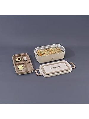 Uravas Store Ar Yıldız Bento Lunch Box Beige 1000 ml