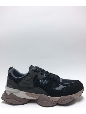 Walk Bağcıklı Siyah Renk Hafif Rahat Günlük Sneakers Spor Erkek Ayakkabı C-2739294186WLK