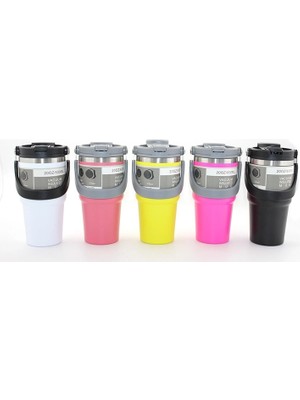 AyrStore Buğz 900 ml Taşıma Kulplu Paslanmaz Çelik Termos Mug - Vakumlu Isı Yalıtımlı Bardak ALK3137