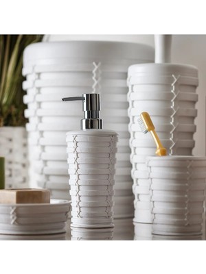Pileli Store Palm Tuvalet Fırçası Beyaz ROYALEKS-E22